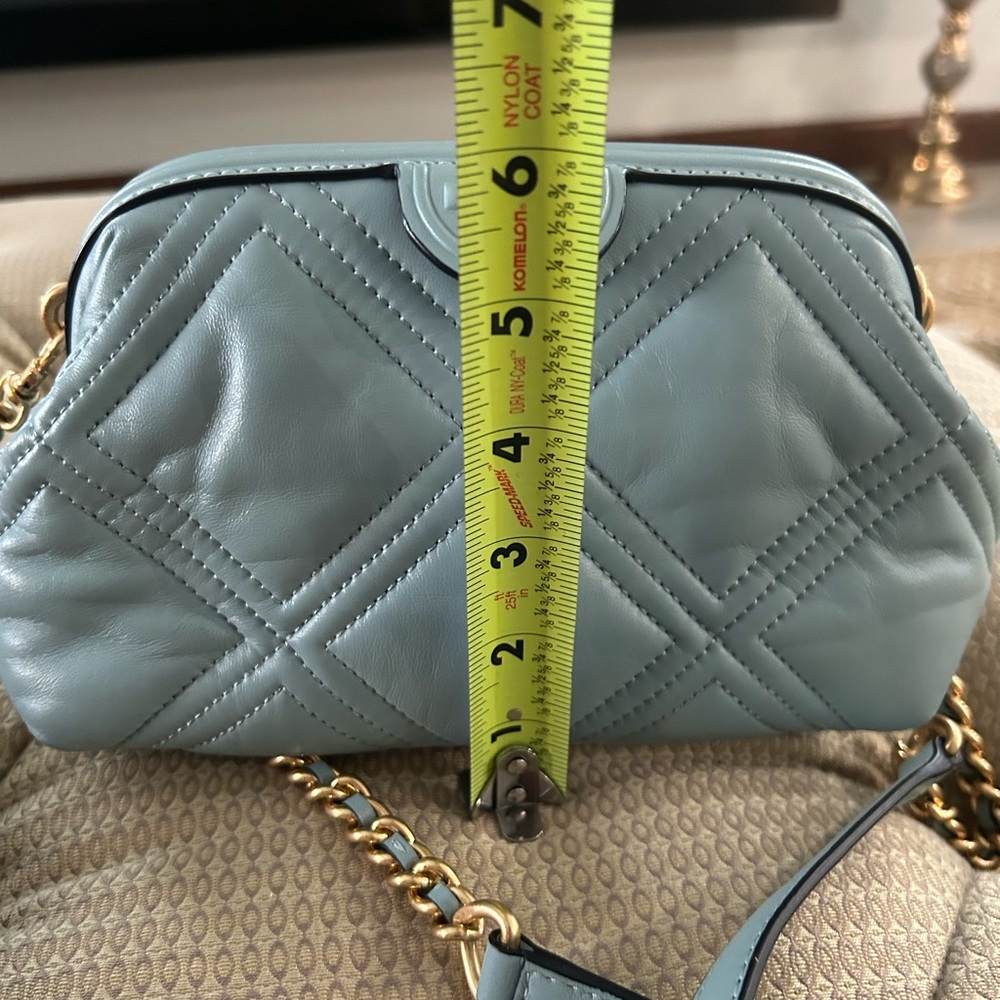 Tory Burch, Fleming Soft, Small Frame Crossbody Bag. - Picture 10 of 15